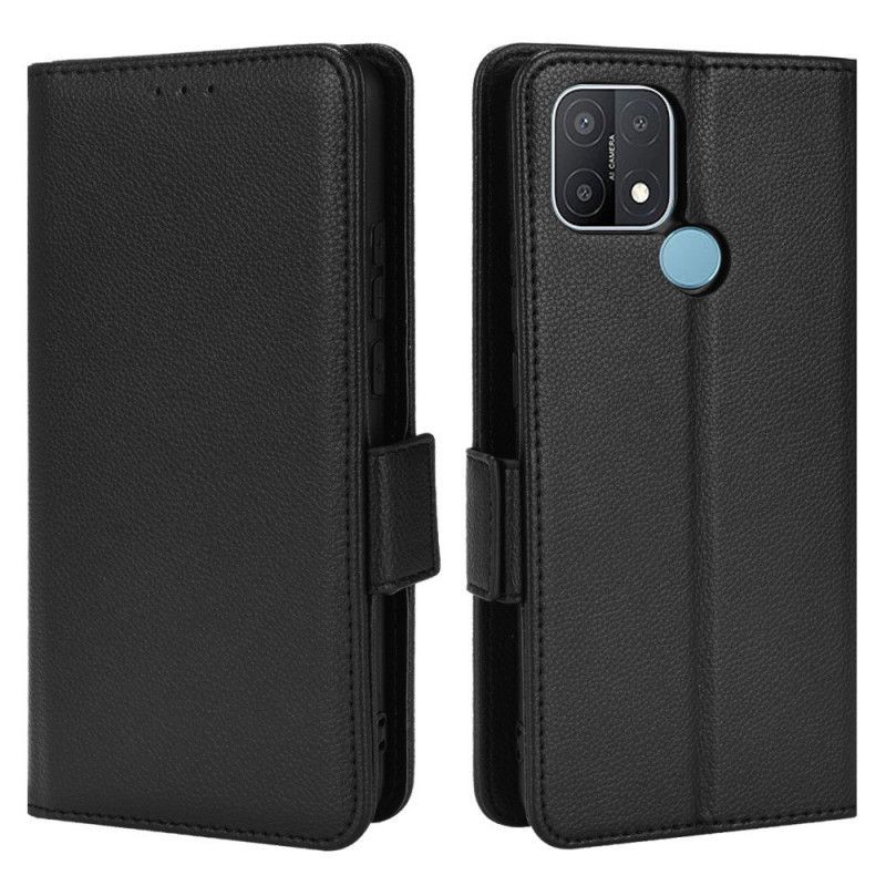 Flipové Pouzdro Na Oppo A15 Kožené Pouzdro Klapka Double Litchi Nové Barvy