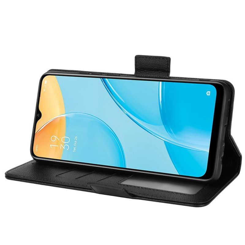 Flipové Pouzdro Na Oppo A15 Kožené Pouzdro Klapka Double Litchi Nové Barvy