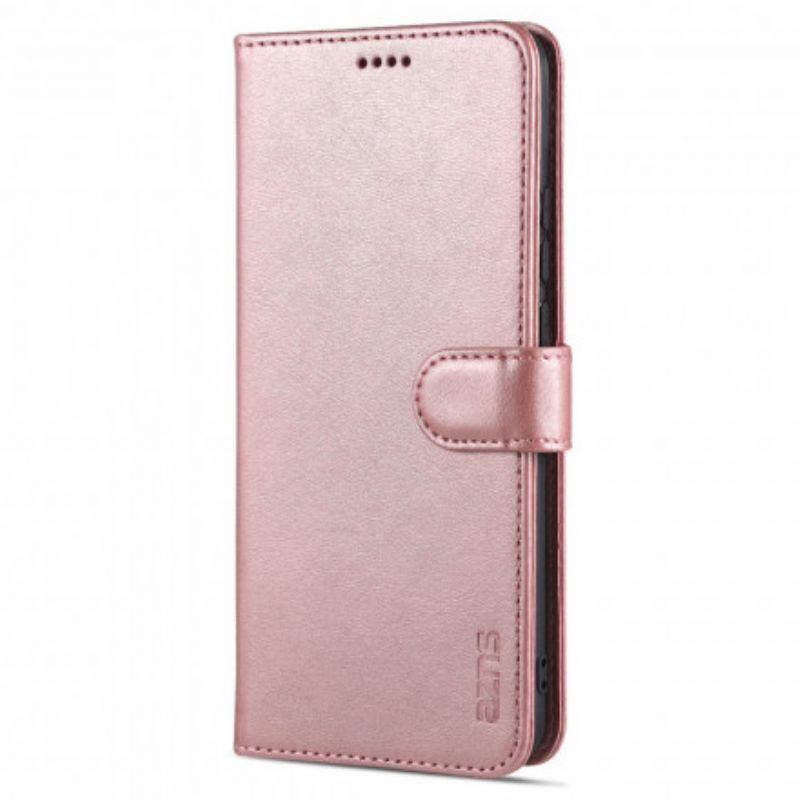 Flipové Pouzdro Na Oppo A15 Kožený Efekt Azns