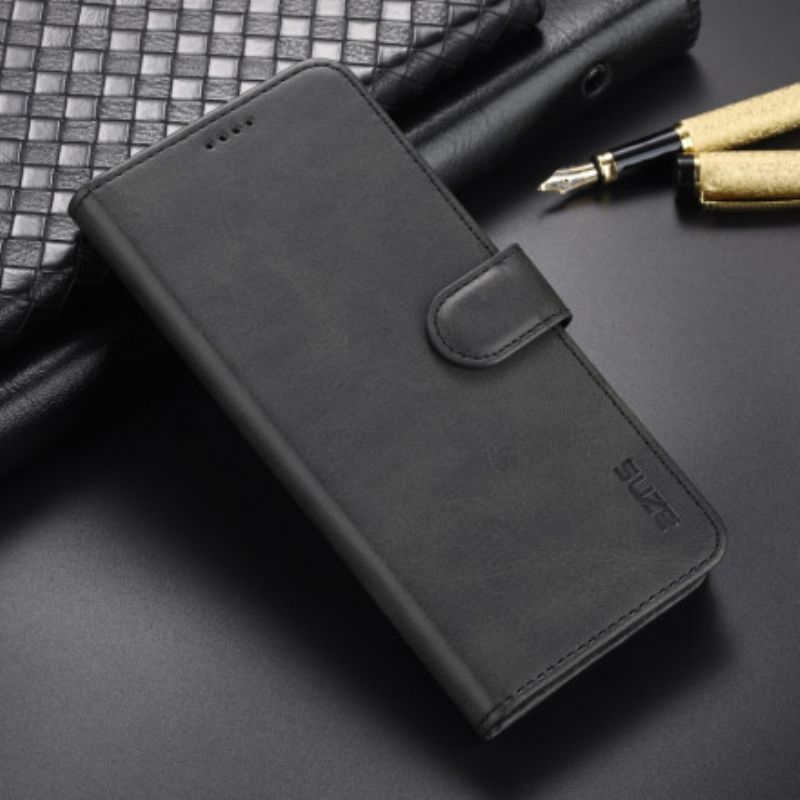 Flipové Pouzdro Na Oppo A15 Kožený Efekt Azns