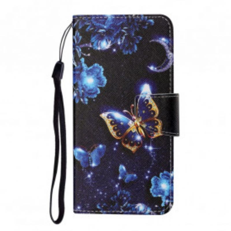 Flipové Pouzdro Na Oppo A15 Na Lana Precious Thong Butterflies