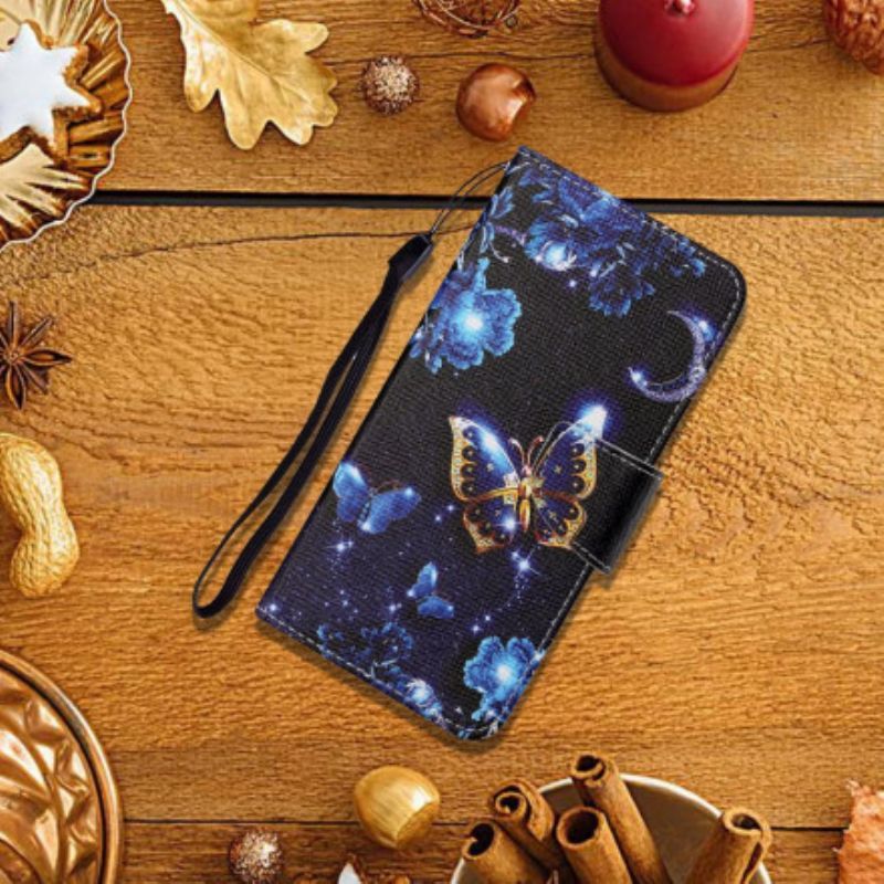 Flipové Pouzdro Na Oppo A15 Na Lana Precious Thong Butterflies