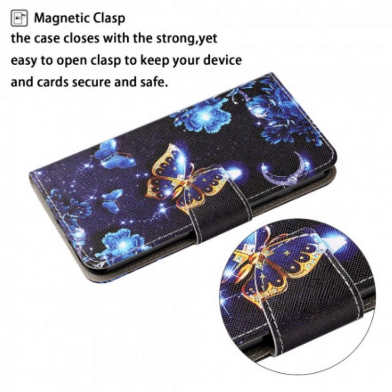 Flipové Pouzdro Na Oppo A15 Na Lana Precious Thong Butterflies