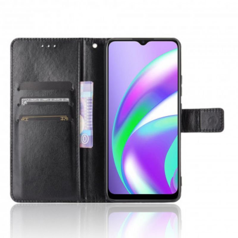 Flipové Pouzdro Na Oppo A15 Okázalá Umělá Kůže