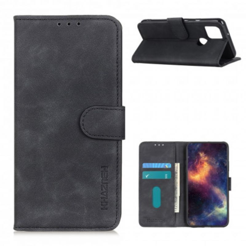 Kožené Pouzdro Na Oppo A15 Matná Vintage Leather Effect Khazneh