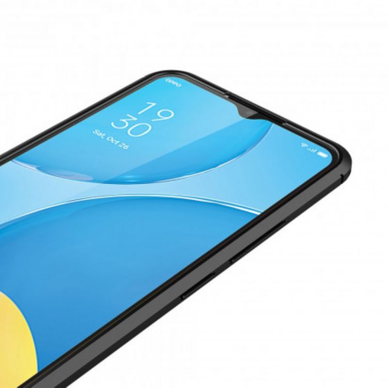 Kryt Na Oppo A15 Leather Effect Litchi Double Line