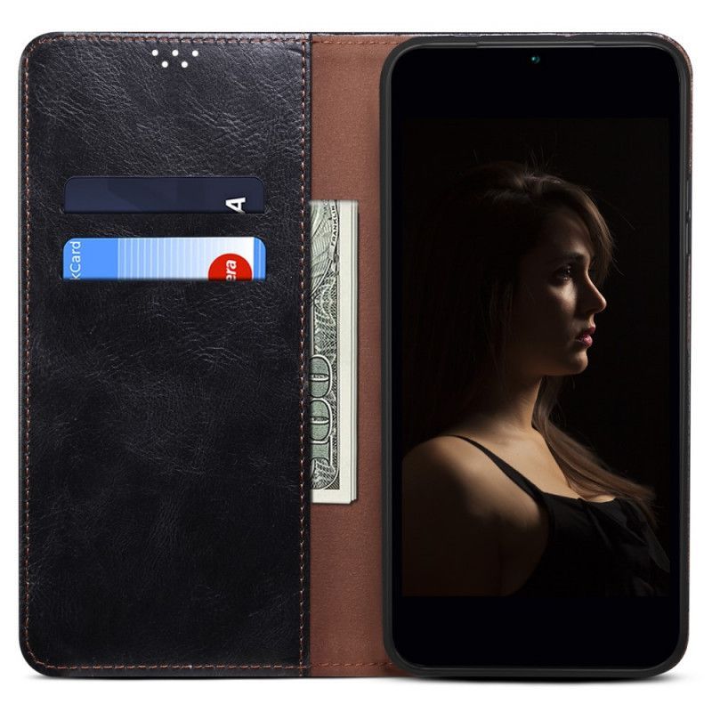 Kryty Na Mobil Na Oppo A15 Flipové Pouzdro Voskovaná Umělá Kůže