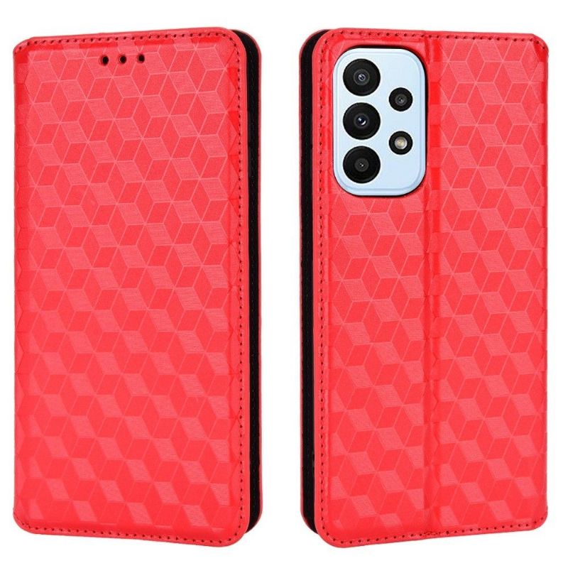 Flipové Pouzdro Na Samsung Galaxy M23 5G Kožené Pouzdro Návrh Geometrie