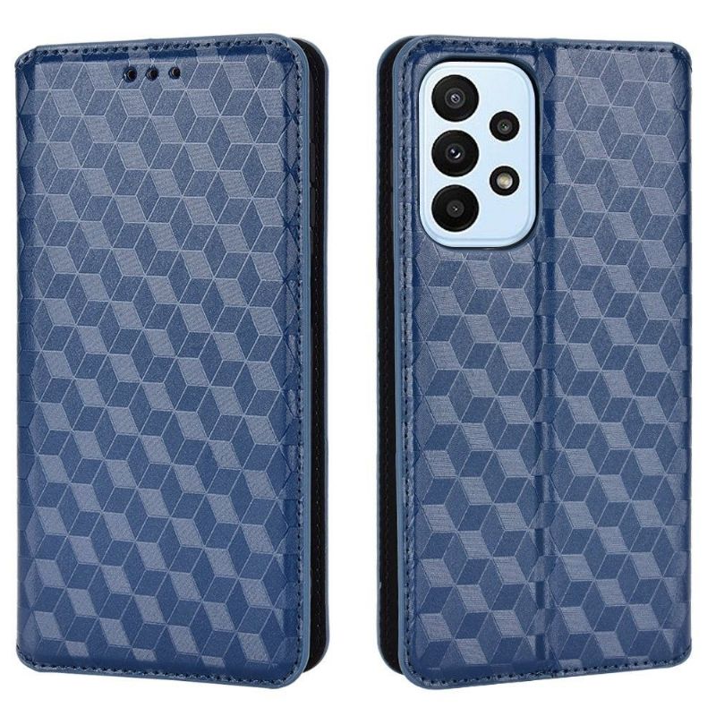 Flipové Pouzdro Na Samsung Galaxy M23 5G Kožené Pouzdro Návrh Geometrie