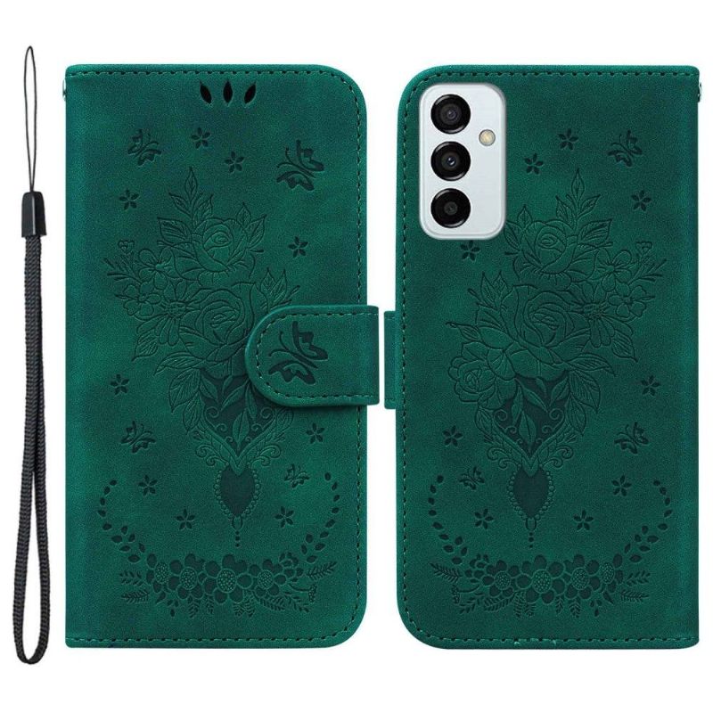 Flipové Pouzdro Na Samsung Galaxy M23 5G Květinové Ilustrace