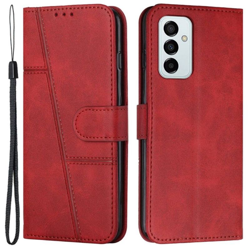 Kožené Pouzdro Na Samsung Galaxy M23 5G Efektní Linie Retro Kůže