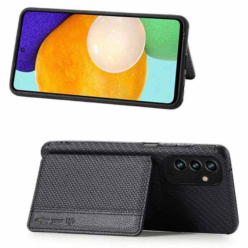 Kryt Na Samsung Galaxy M23 5G Funkce Podpory Držáku Karbonových Karet