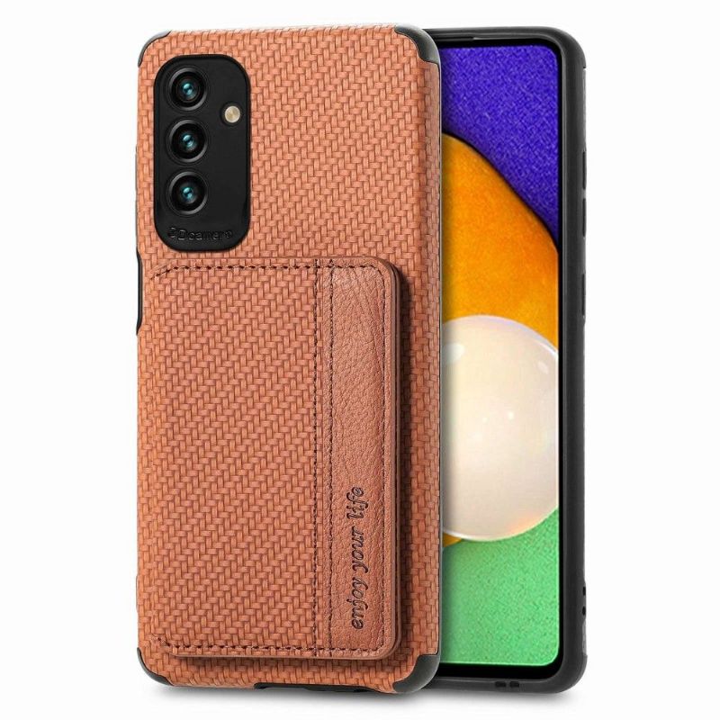 Kryt Na Samsung Galaxy M23 5G Funkce Podpory Držáku Karbonových Karet