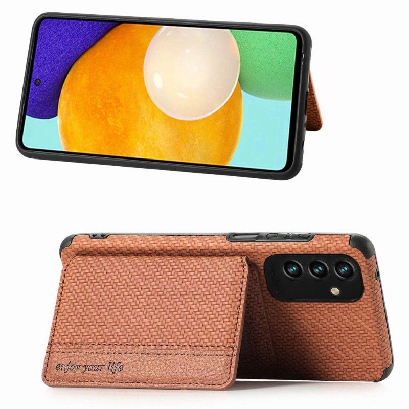 Kryt Na Samsung Galaxy M23 5G Funkce Podpory Držáku Karbonových Karet