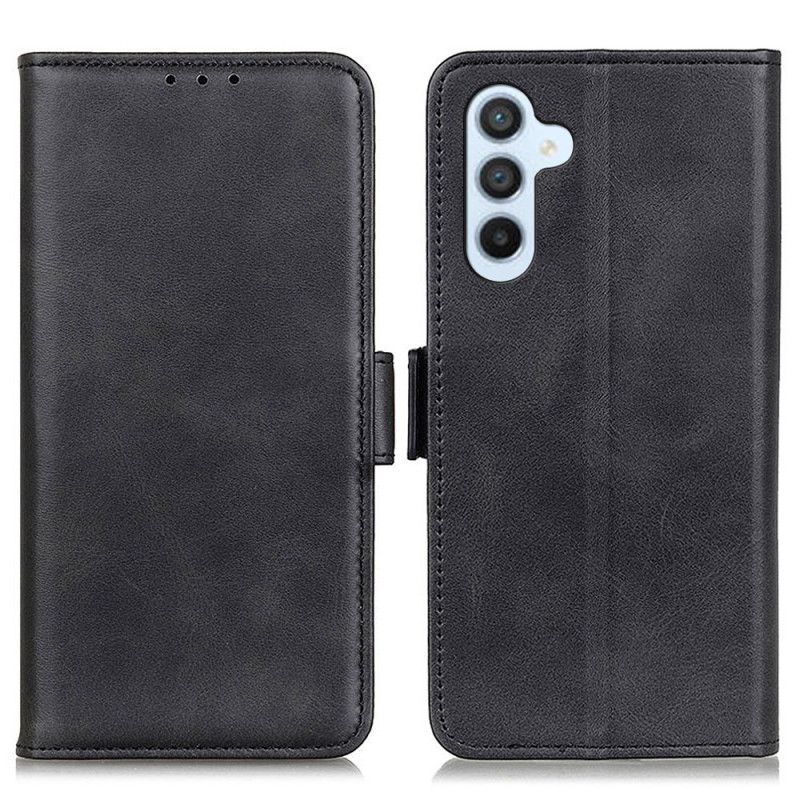Kožený Kryt Na Samsung Galaxy A15 Dvojitá Spona