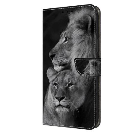 Kožený Kryt Na Samsung Galaxy A15 Pár Lvů