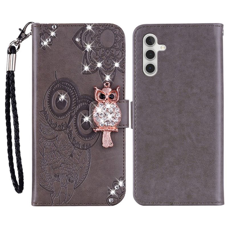 Kožený Kryt Na Samsung Galaxy A15 Sova Mandala A Kouzlo