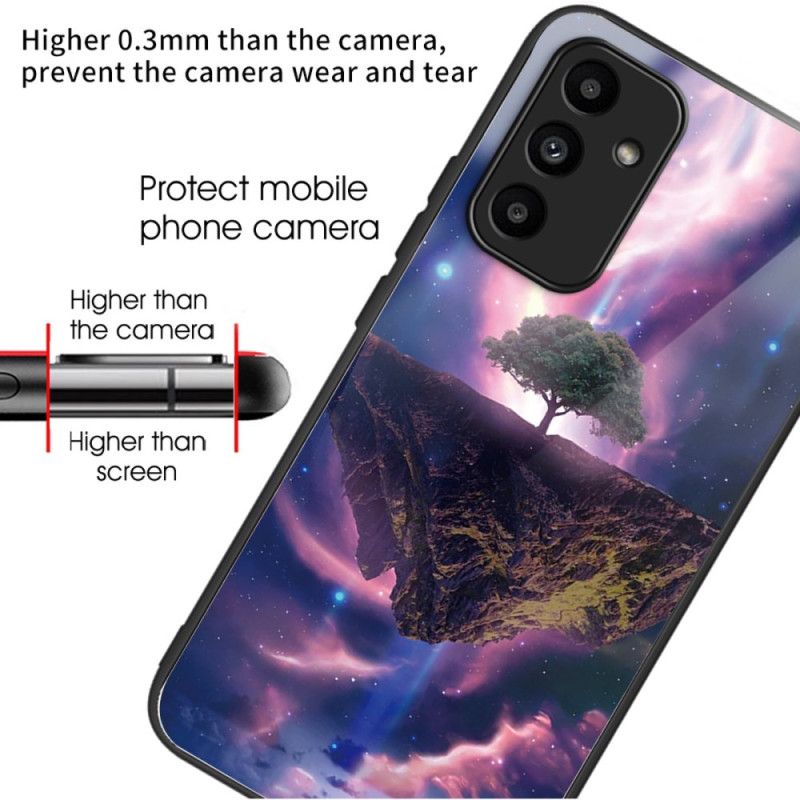 Kryt Samsung Galaxy A15 Kryty Na Mobil Noční Tvrzené Sklo Aurora