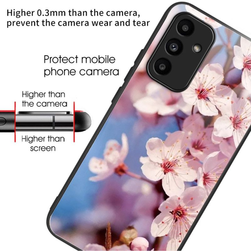 Kryt Samsung Galaxy A15 Tvrzené Sklo Broskvové Květy