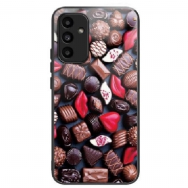 Kryt Samsung Galaxy A15 Čokoládové Tvrzené Sklo