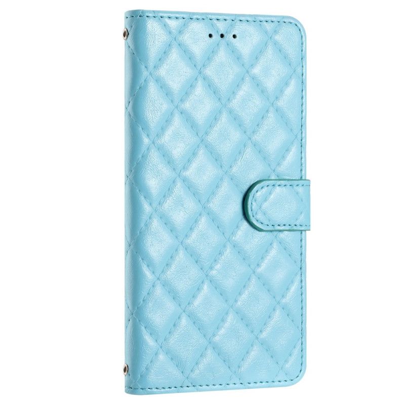Peněženková Pouzdra Samsung Galaxy A15 Kryty Na Mobil Prošívané Popruhem