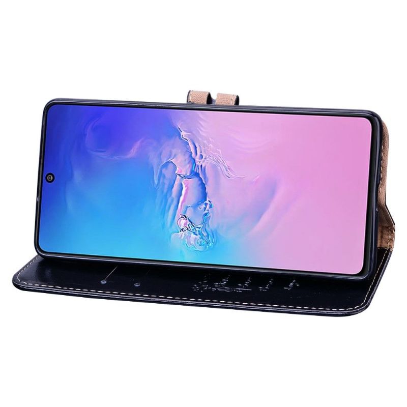 Flipové Pouzdro Na Samsung Galaxy S10 Lite Luxusní Vintage Kožený Efekt