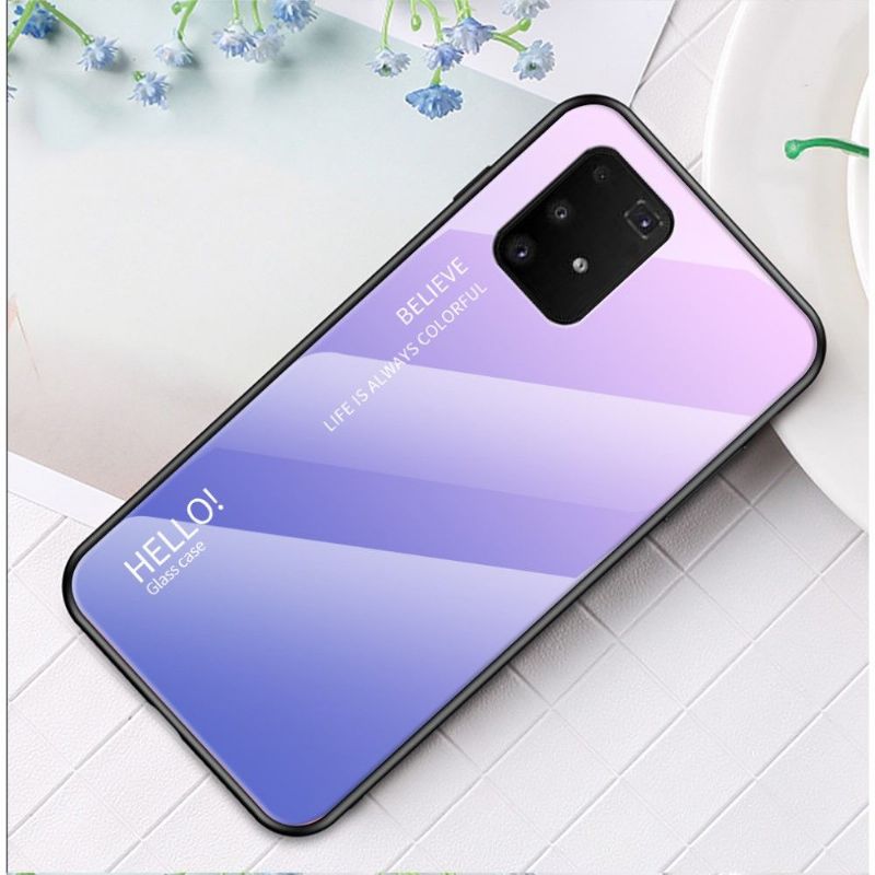 Kryty Na Mobil Na Samsung Galaxy S10 Lite Skleněná Zadní Strana S Barevným Přechodem