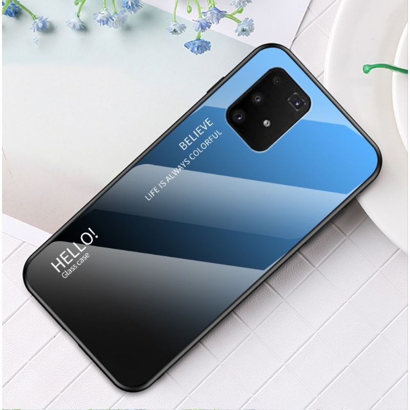 Kryty Na Mobil Na Samsung Galaxy S10 Lite Skleněná Zadní Strana S Barevným Přechodem