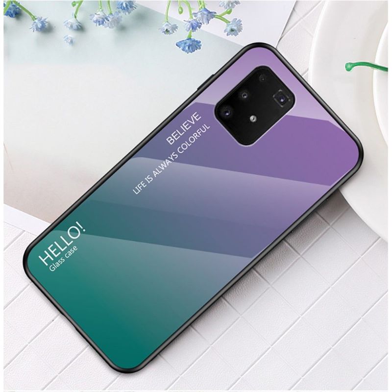 Kryty Na Mobil Na Samsung Galaxy S10 Lite Skleněná Zadní Strana S Barevným Přechodem