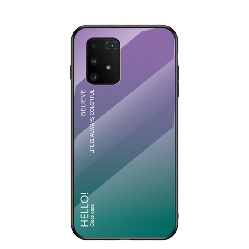 Kryty Na Mobil Na Samsung Galaxy S10 Lite Skleněná Zadní Strana S Barevným Přechodem