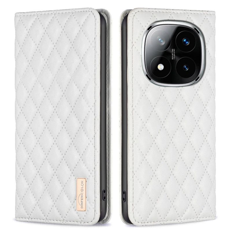 Kožené Pouzdro Folio Xiaomi Redmi Note 14 Pro Plus 5g Binfen Color Prošívané