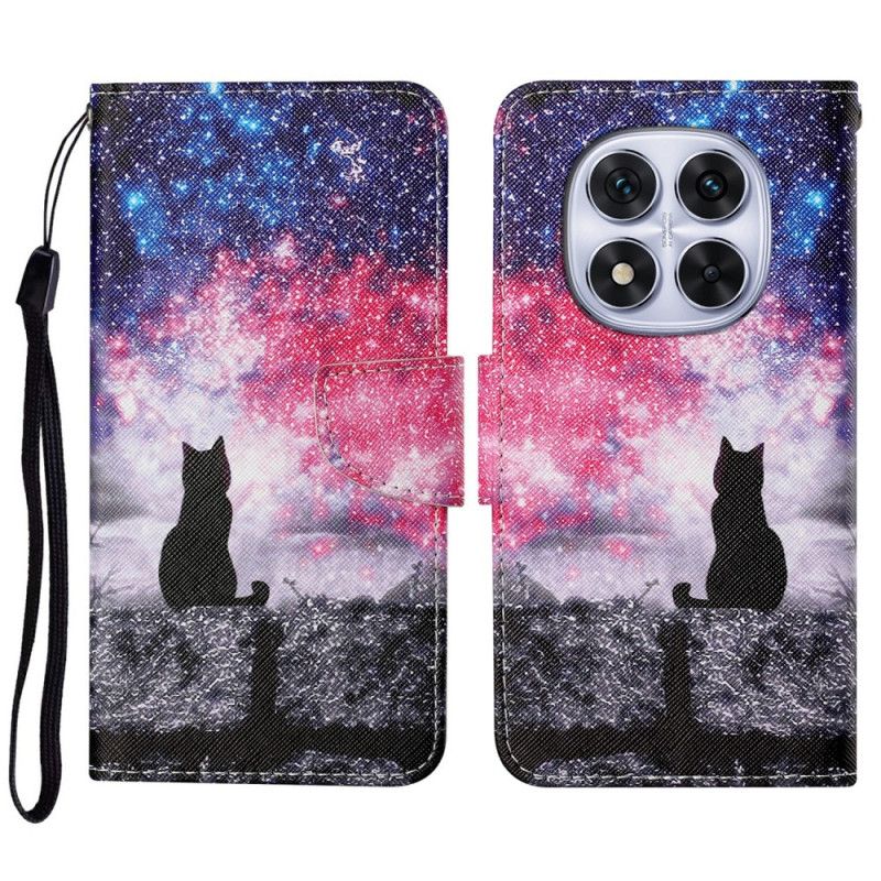 Kožený Kryt Na Xiaomi Redmi Note 14 Pro Plus 5g Galaxie Kočka