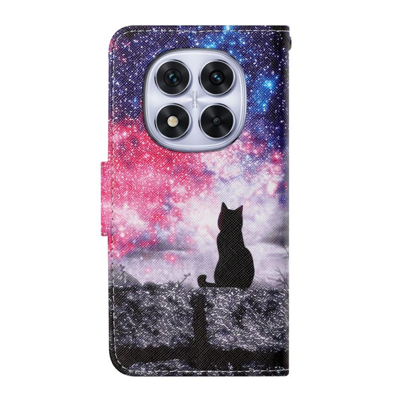 Kožený Kryt Na Xiaomi Redmi Note 14 Pro Plus 5g Galaxie Kočka