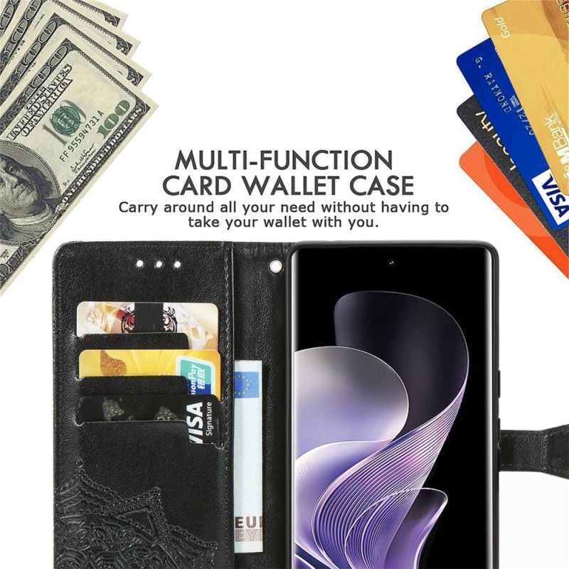 Kožený Kryt Xiaomi Redmi Note 14 Pro Plus 5g Barokní Mandala