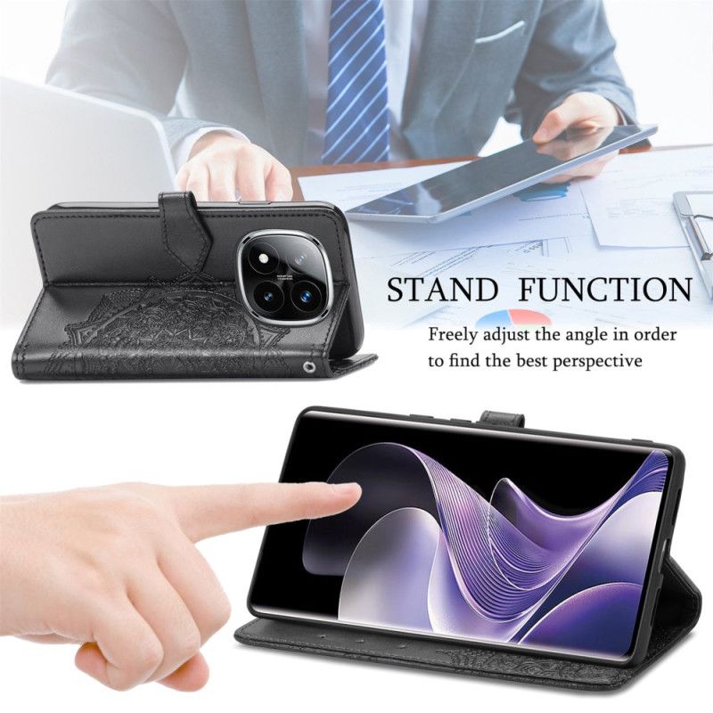 Kožený Kryt Xiaomi Redmi Note 14 Pro Plus 5g Barokní Mandala