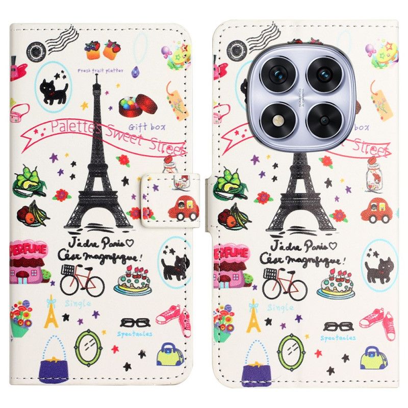 Kožený Kryt Xiaomi Redmi Note 14 Pro Plus 5g Eiffelova Věž