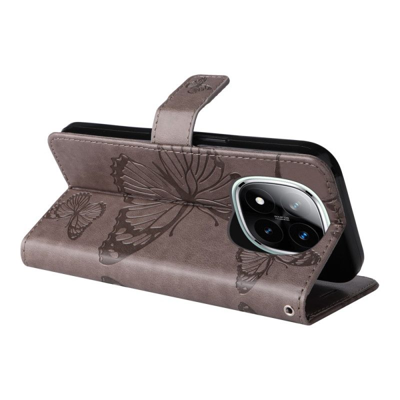 Kožený Kryt Xiaomi Redmi Note 14 Pro Plus 5g Obří Motýli