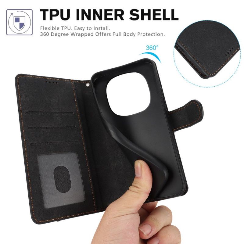 Kožený Kryt Xiaomi Redmi Note 14 Pro Plus 5g S Peněženkou A Stojánkem