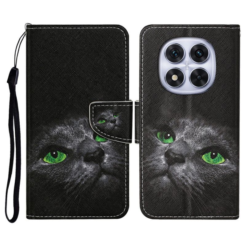 Kožený Kryt Xiaomi Redmi Note 14 Pro Plus 5g Černá Kočka