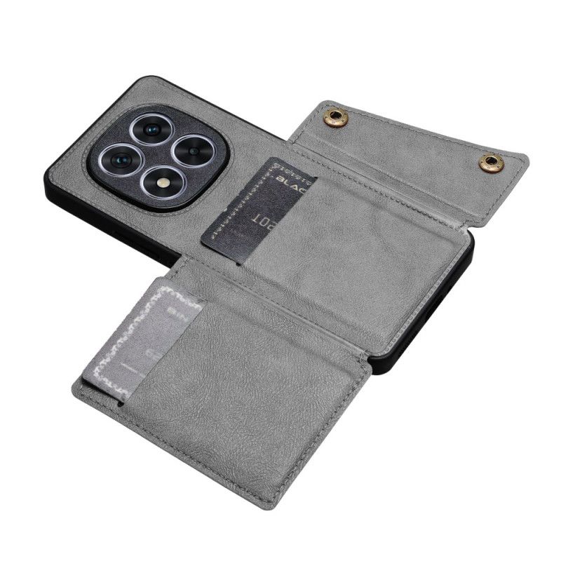 Kryt Xiaomi Redmi Note 14 Pro Plus 5g Kožený Držák Na Karty A Stojánek