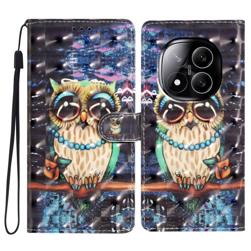 Peněženková Pouzdra Xiaomi Redmi Note 14 Pro Plus 5g Kryty Na Mobil 3d Sova