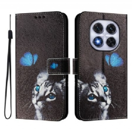 Peněženková Pouzdra Xiaomi Redmi Note 14 Pro Plus 5g Kryty Na Mobil Vzor Motýlů A Koček