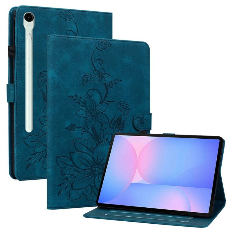 Kožený Kryt Na Samsung Galaxy Tab S10 Fe Plus Fleur-de-lis