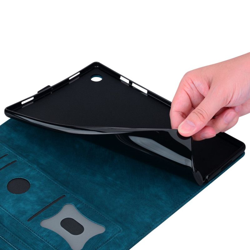 Kožený Kryt Na Samsung Galaxy Tab S10 Fe Plus Kočičí Scéna