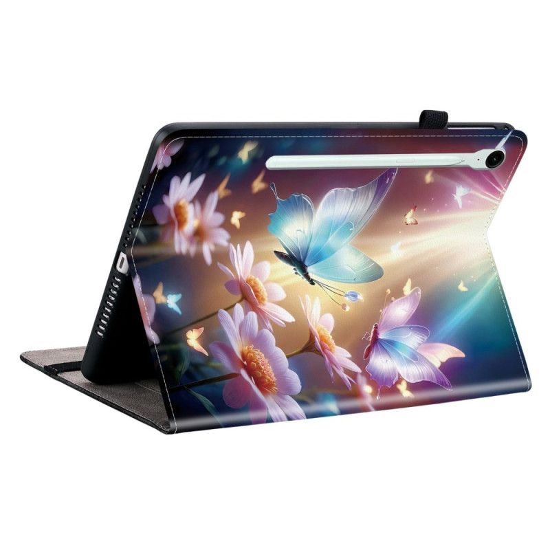 Pouzdro Samsung Galaxy Tab S10 Fe Plus Svítící Motýli