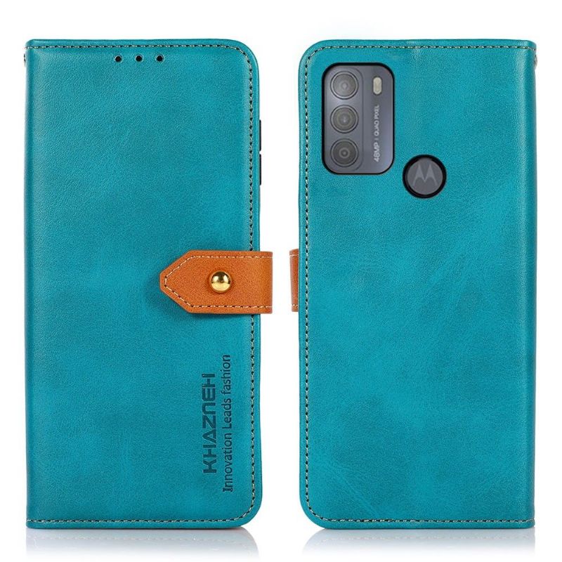 Flipové Pouzdro Na Motorola Moto G50 Khazneh Bicolor Umělá Kůže
