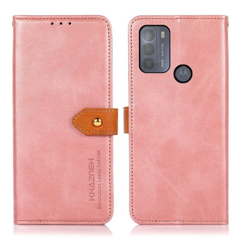 Flipové Pouzdro Na Motorola Moto G50 Khazneh Bicolor Umělá Kůže