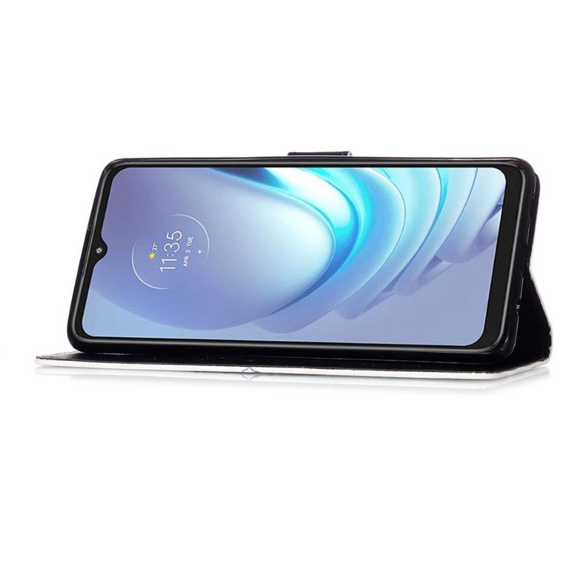 Flipové Pouzdro Na Motorola Moto G50 Květinová Lebka