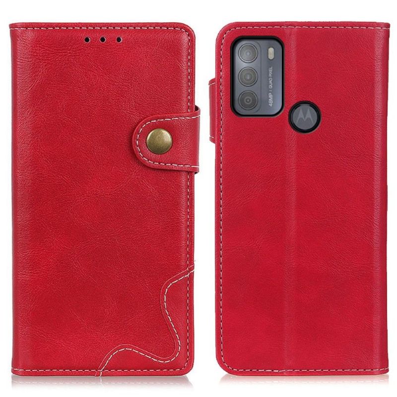Flipové Pouzdro Na Motorola Moto G50 Odkryté Švy Ve Tvaru S
