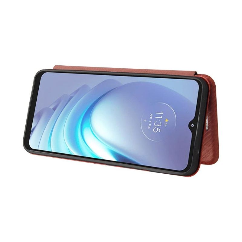 Flipové Pouzdro Na Motorola Moto G50 Umělá Kůže Ve Stylu Uhlíkových Vláken